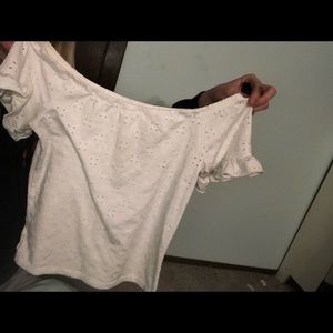 White off the shoulder top from la hearts